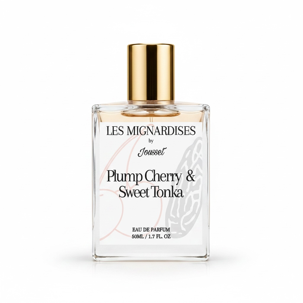 Jousset Plump Cherry & Sweet Tonka perfume bottle on white background