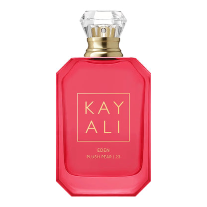 Kayali Eden Plush Pear 23 perfume bottle on white background