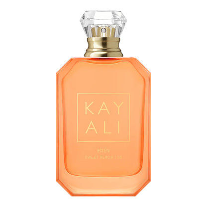 Kayali Eden Sweet Peach 35 perfume bottle on white background