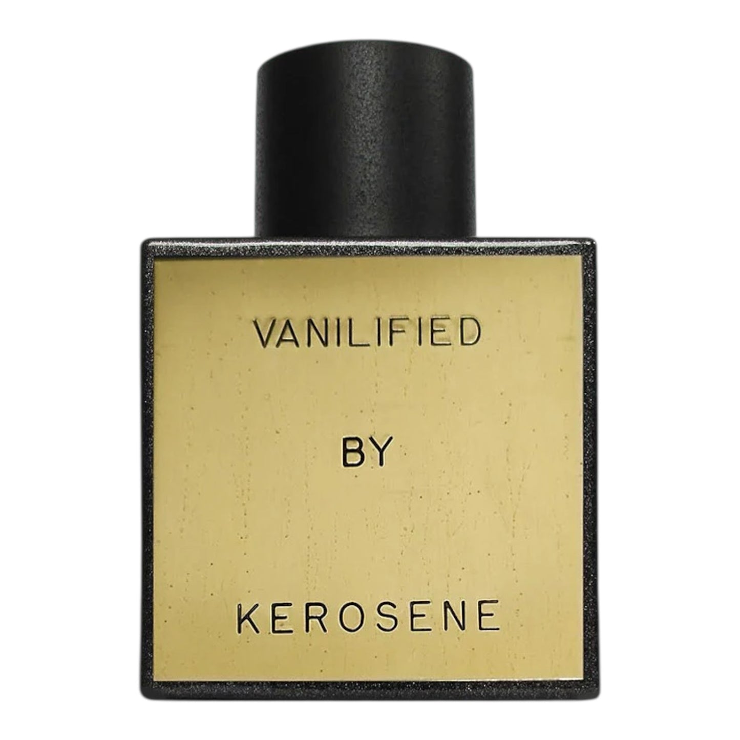Kerosene Vanilified perfume bottle on white background