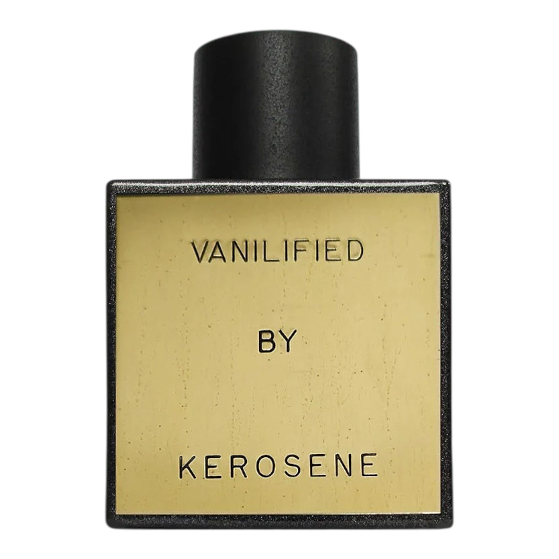 Kerosene Vanilified perfume bottle on white background