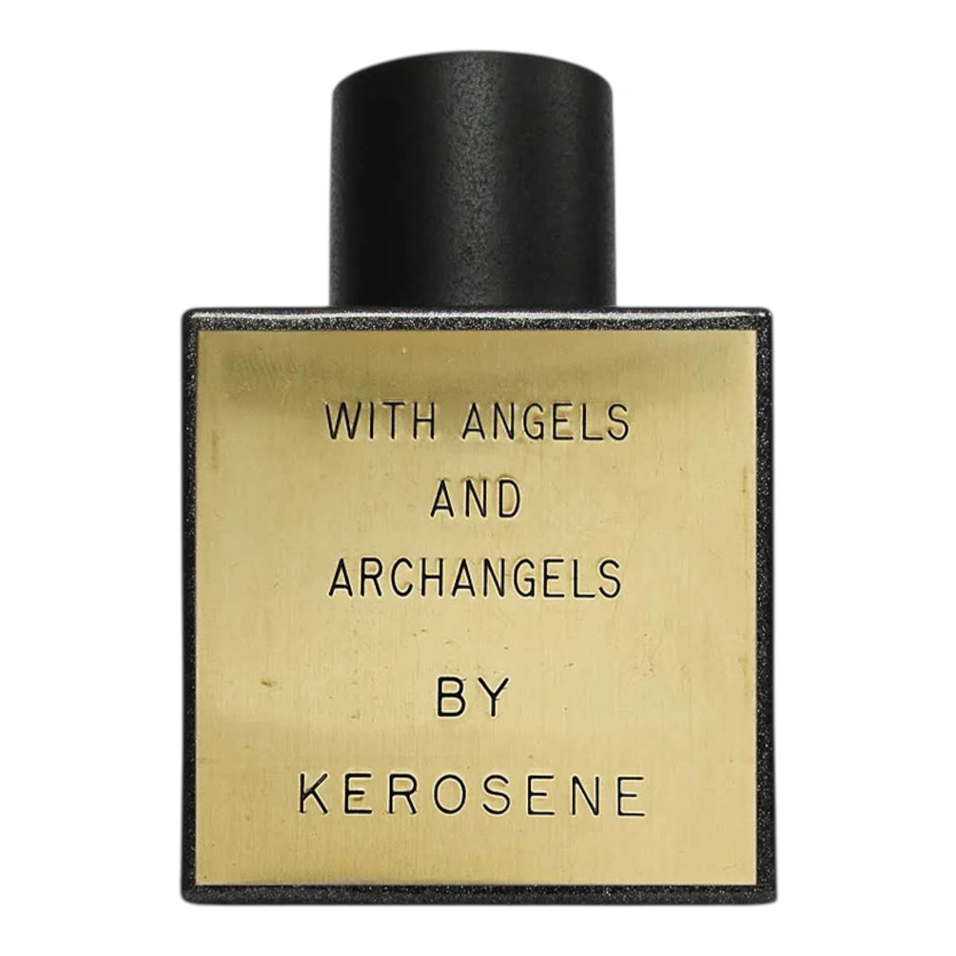 Kerosene With Angels and Archangels perfume bottle on white background