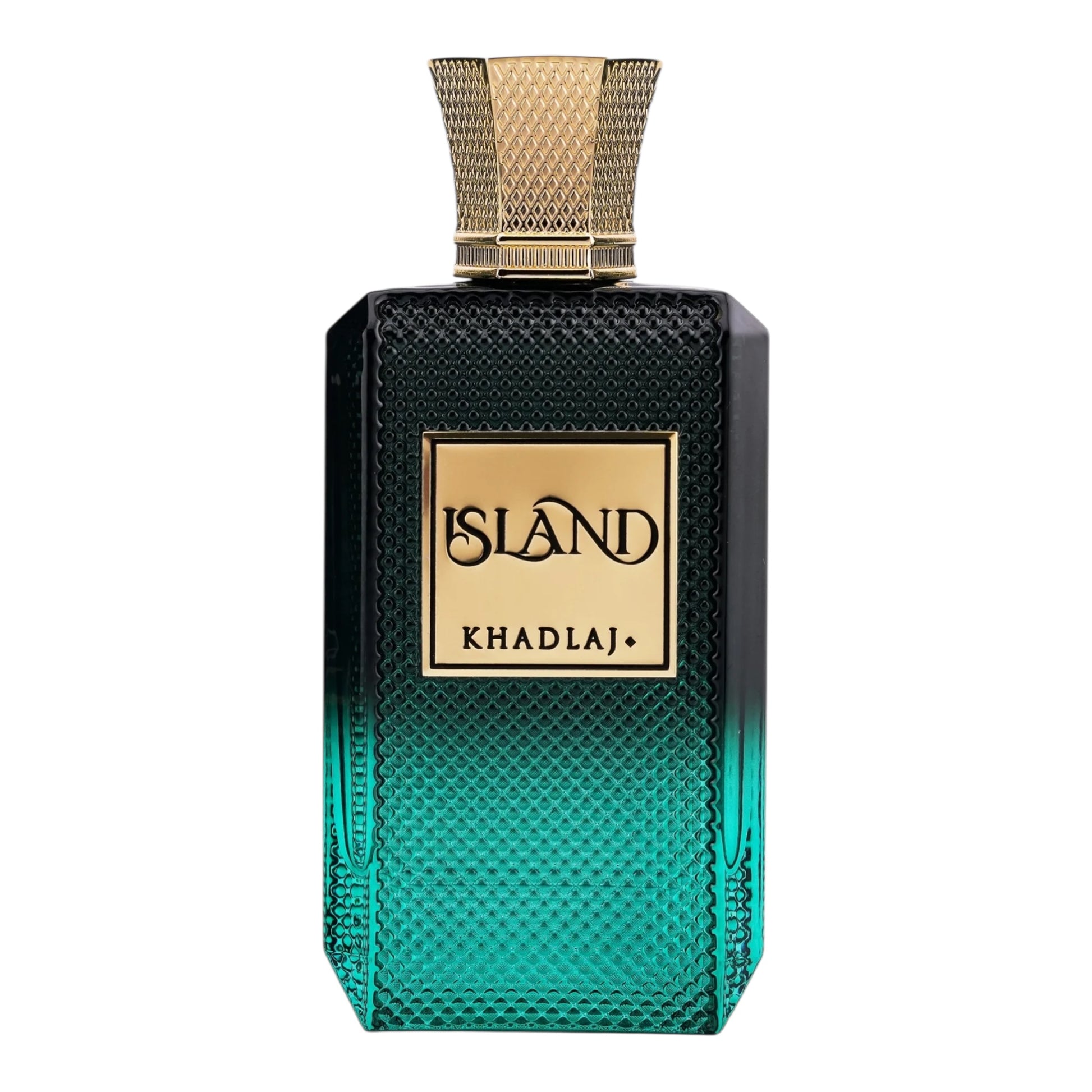 Khadlaj Island perfume bottle on white background