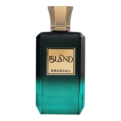 Khadlaj Island perfume bottle on white background