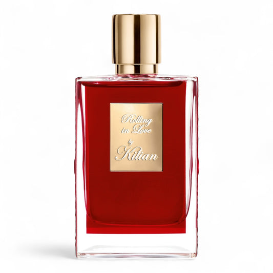 Kilian Rolling in Love fragrance sample - almond milk, iris and musk perfume in 50ml bottle
