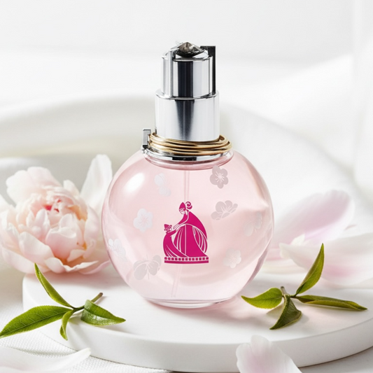 Lanvin Éclat d’Arpège White Tea perfume styled in a calm, airy setting