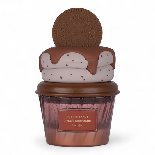 Lattafa Cookie Crave fragrance sample – retail bottle shown for decanting into 1ml–10ml samples.