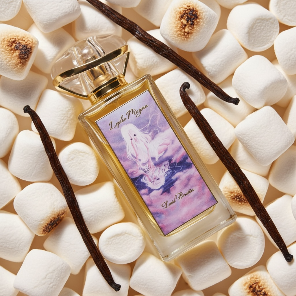 Leptis Magna Lucid Reveries perfume styled in a soft, dreamy setting