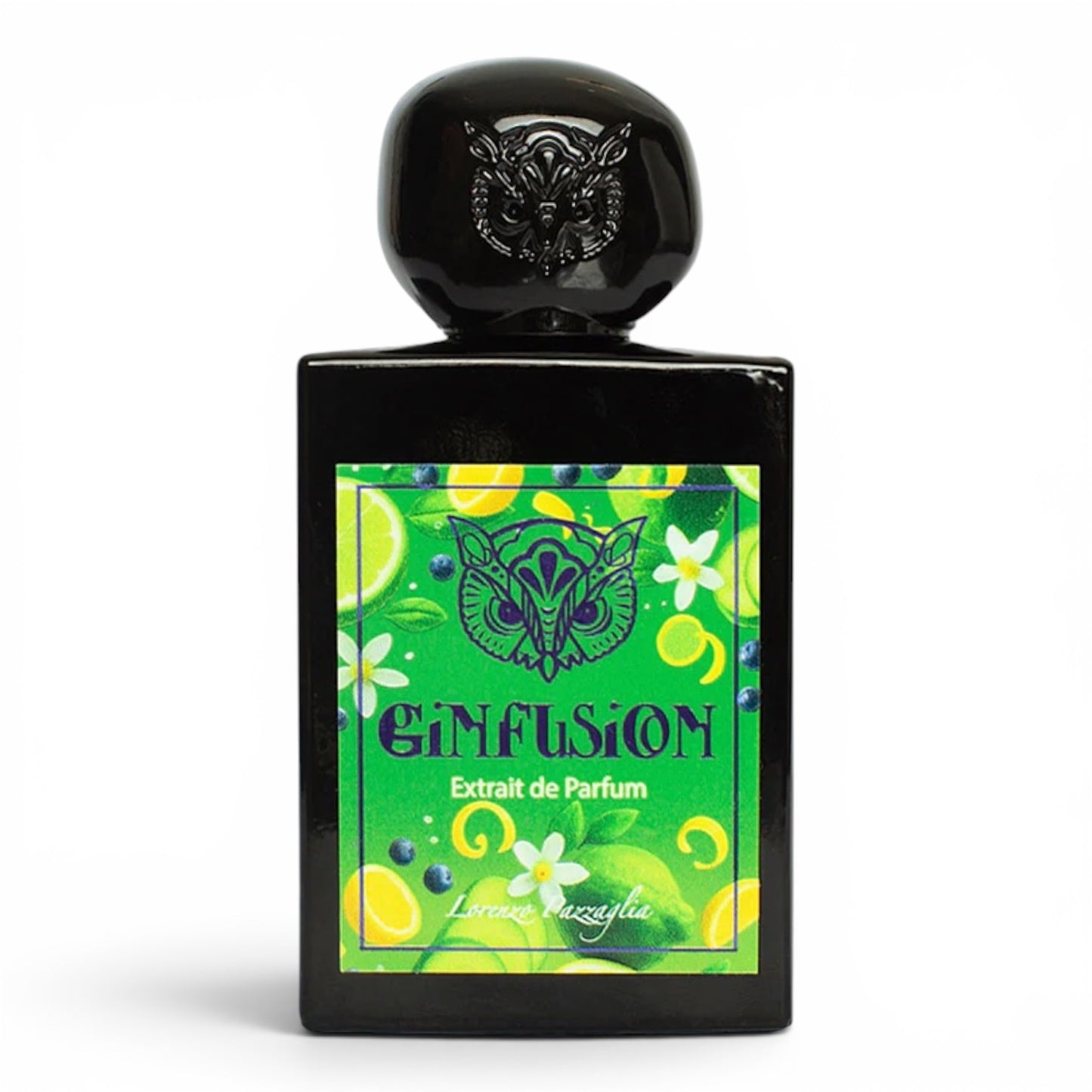 Lorenzo Pazzaglia Gin Fusion perfume bottle on white background