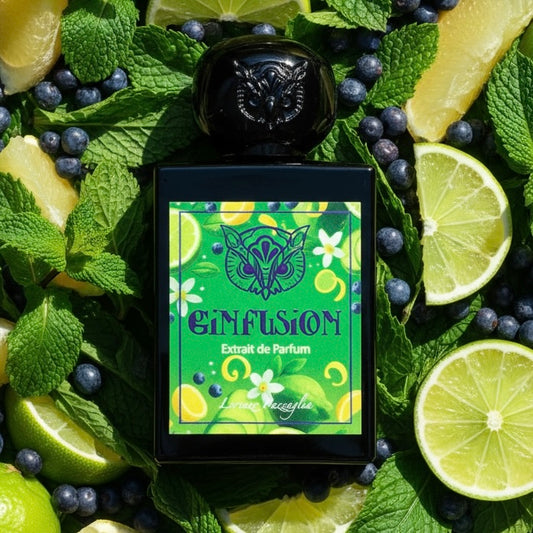 Lorenzo Pazzaglia Gin Fusion styled with citrus fruits, gin botanicals, juniper berries and fresh herbs