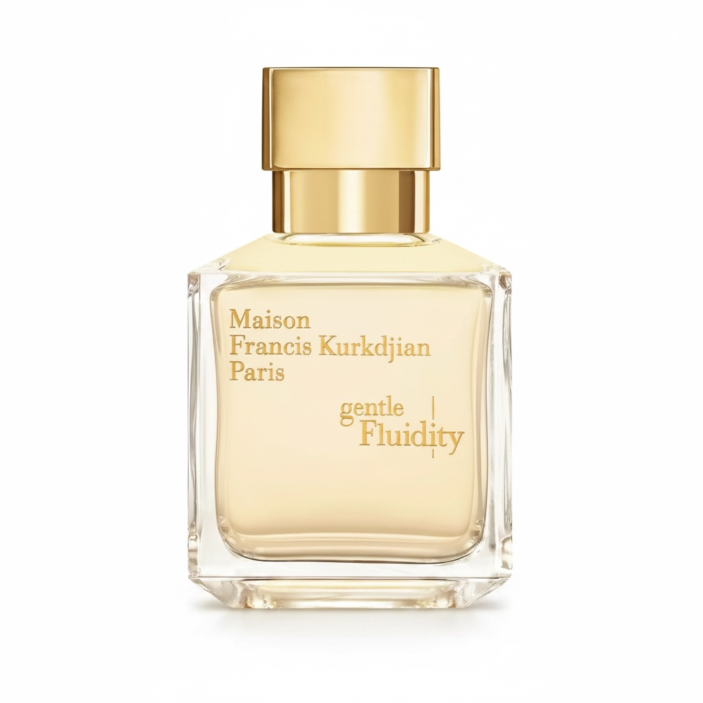 Maison Francis Kurkdjian Gentle Fluidity Gold Eau de Parfum bottle on white background