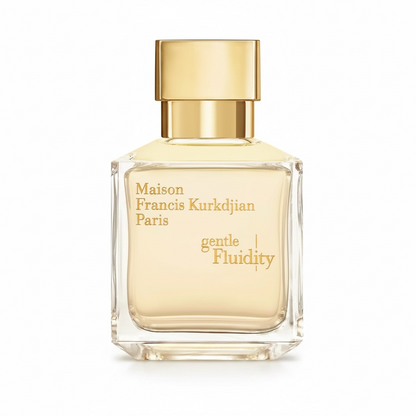 Maison Francis Kurkdjian Gentle Fluidity Gold Eau de Parfum bottle on white background