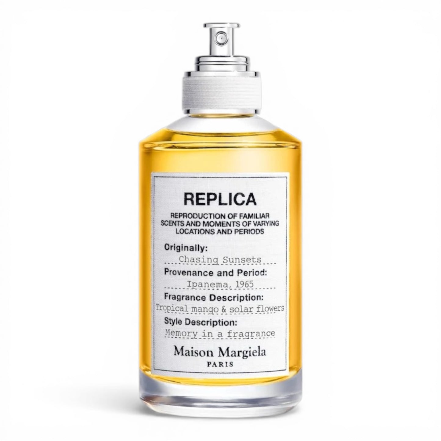 Maison Margiela REPLICA Chasing Sunsets perfume bottle on white background