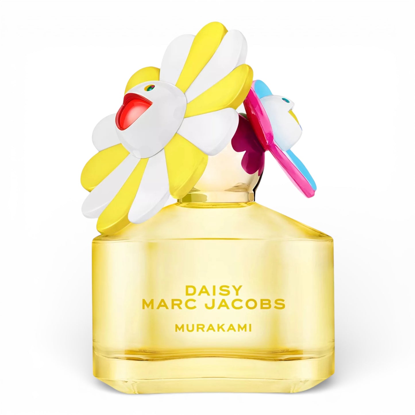 Marc Jacobs Daisy Murakami Yellow perfume bottle on white background