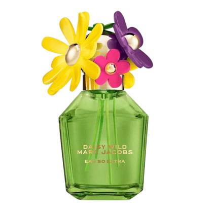 Marc Jacobs Daisy Wild Eau So Extra perfume bottle on white background