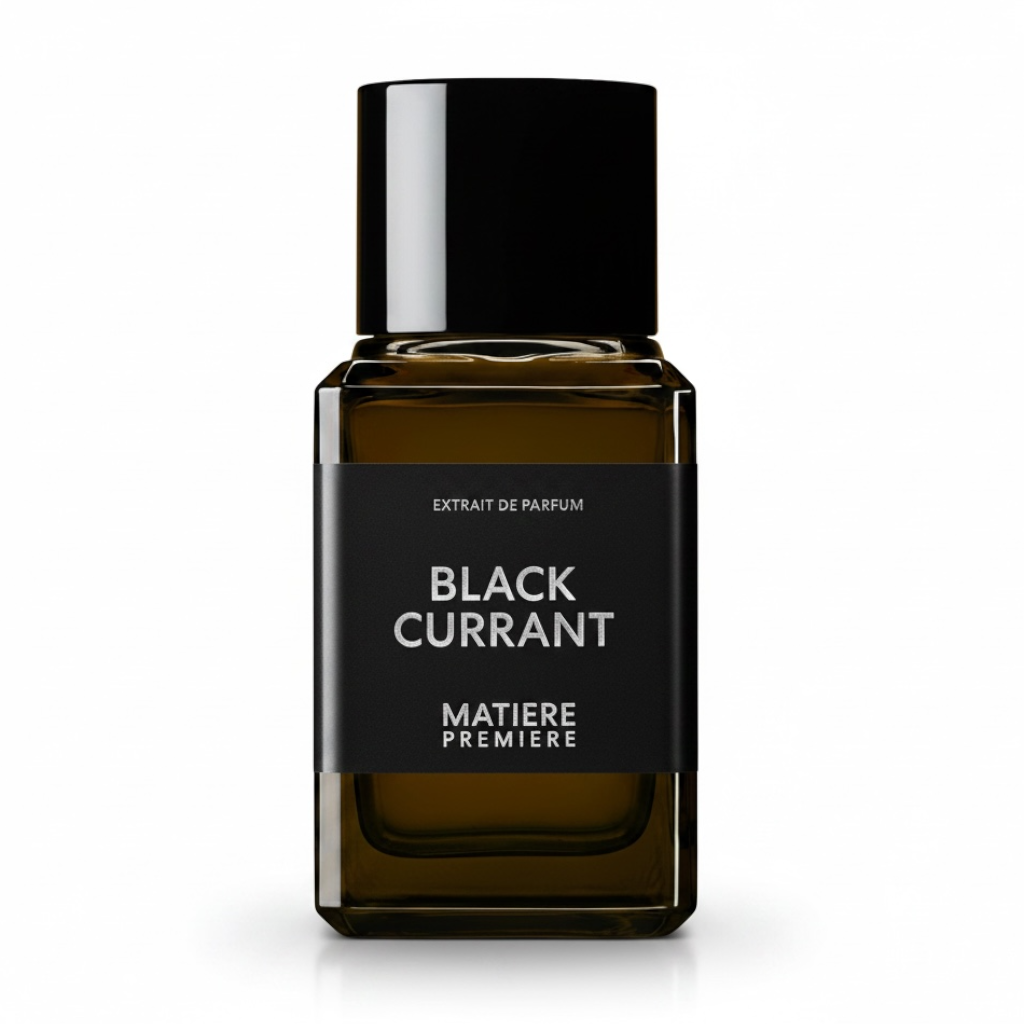 Matière Première Black Currant Extrait bottle on white background