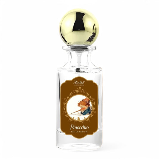 Mischief Academy Pinocchio perfume bottle on white background