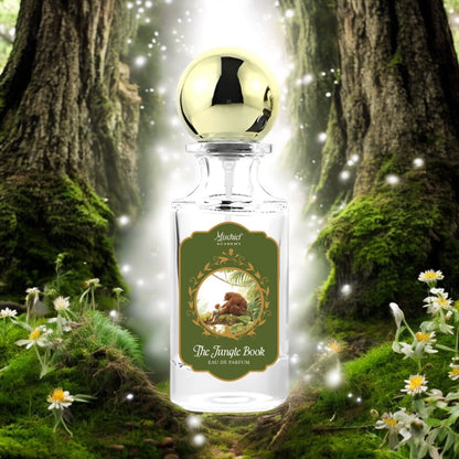 Mischief Academy The Jungle Book perfume styled in a lush, green setting