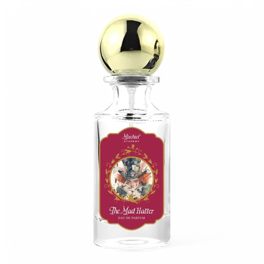 Mischief Academy The Mad Hatter perfume bottle on white background