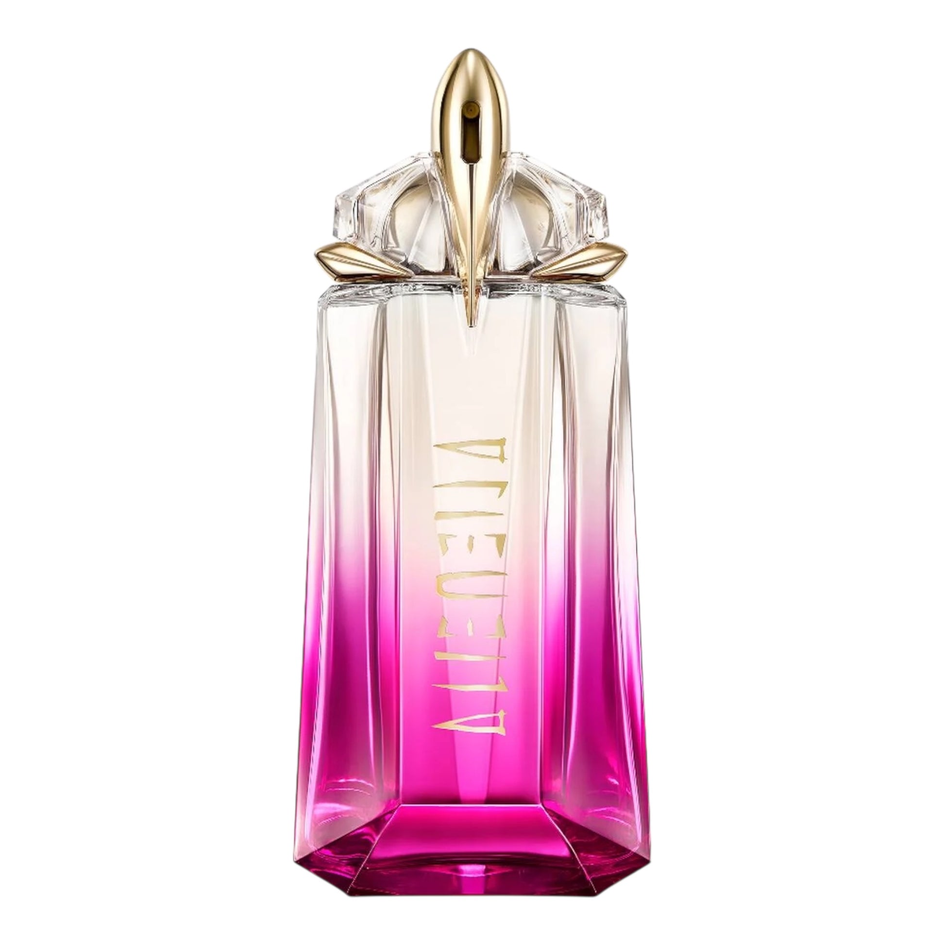 Mugler Alien Pulp perfume bottle on white background