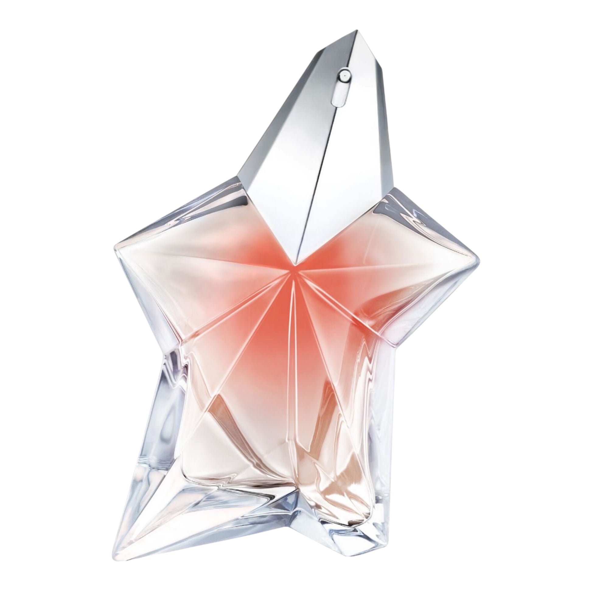 Mugler Angel Blush perfume bottle on white background