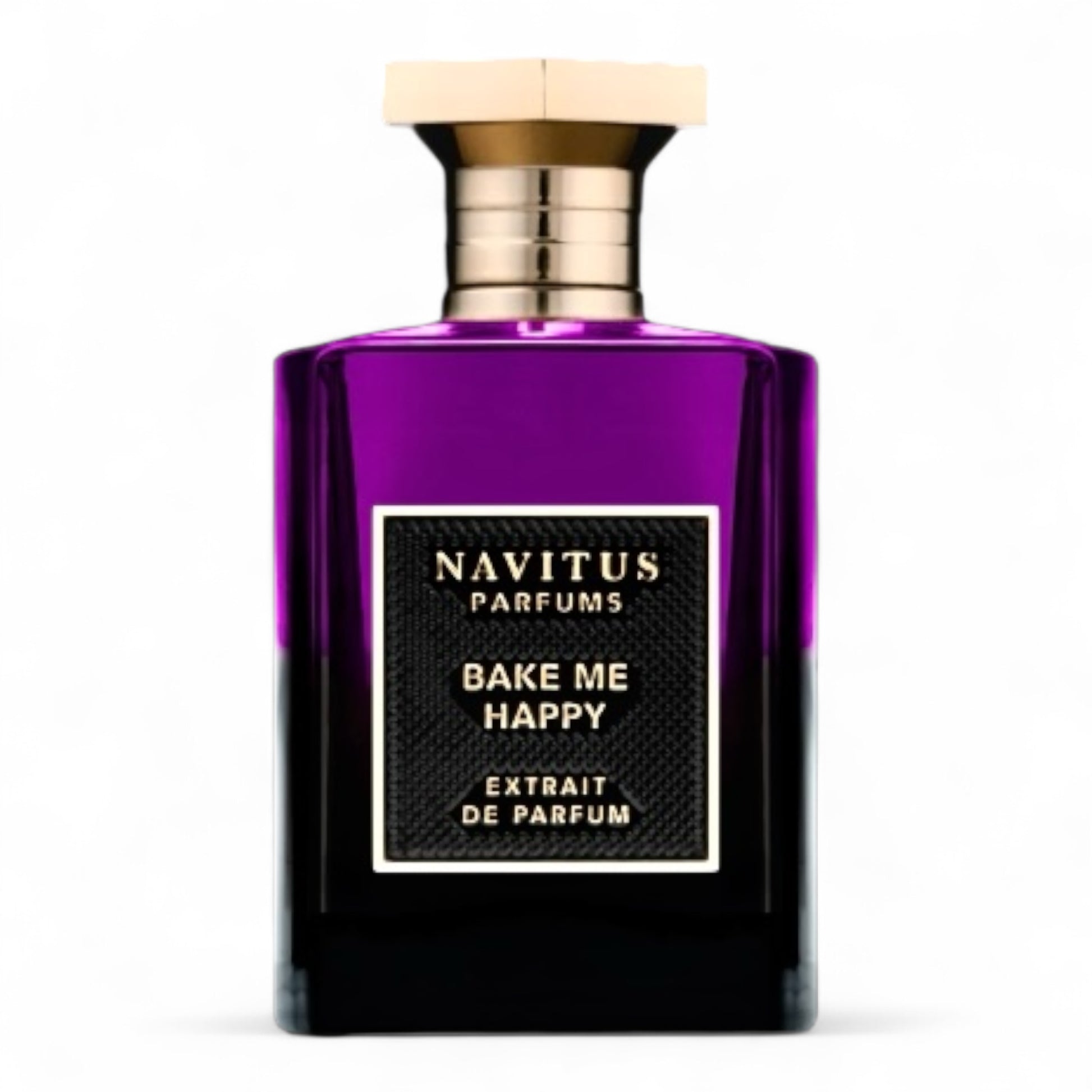 Navitus Bake Me Happy fragrance sample – retail bottle shown for decanting into 1ml–10ml samples.