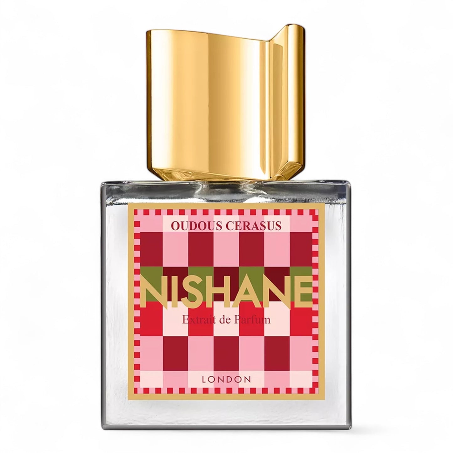 Nishane Oudous Cerasus fragrance sample  - a cherry and oud perfume 100ml on white background