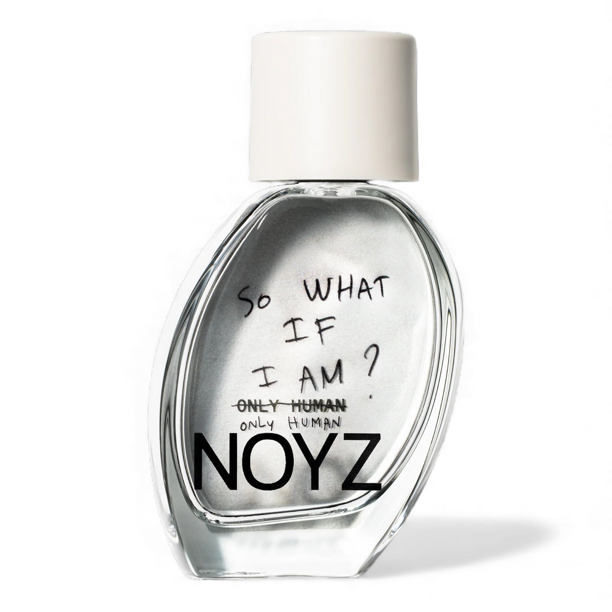 Noyz Only Human fragrance sample – retail bottle shown for decanting into 1ml–10ml samples.