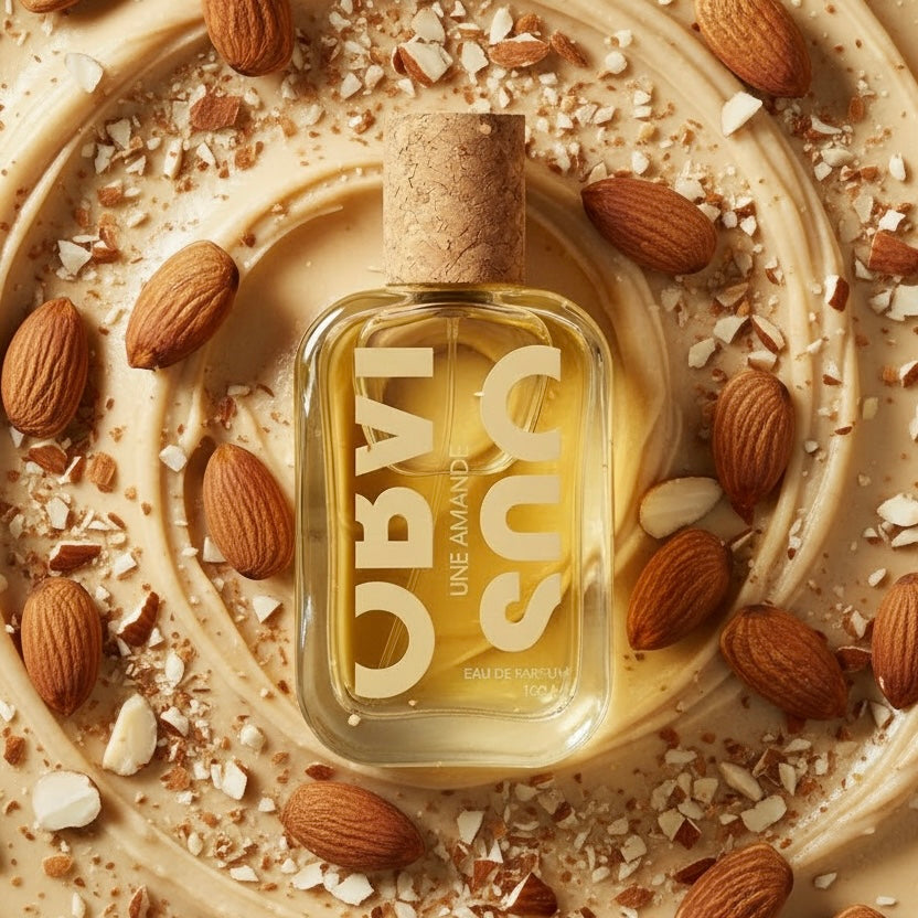 Obvious Une Amande styled with almonds and vanilla cream
