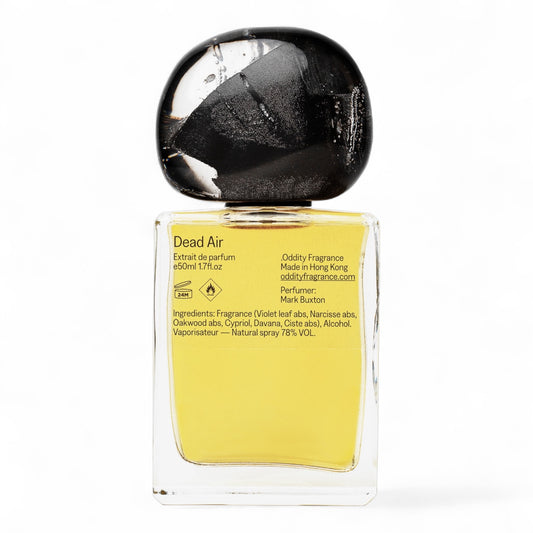 Oddity Dead Air fragrance sample – retail bottle shown for decanting into 1ml–10ml samples.