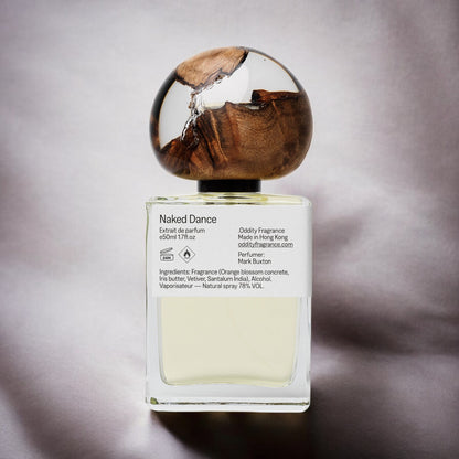  Oddity Naked Dance perfume sample - warm, musky florals and powdery woods in a soft, sunlit home setting