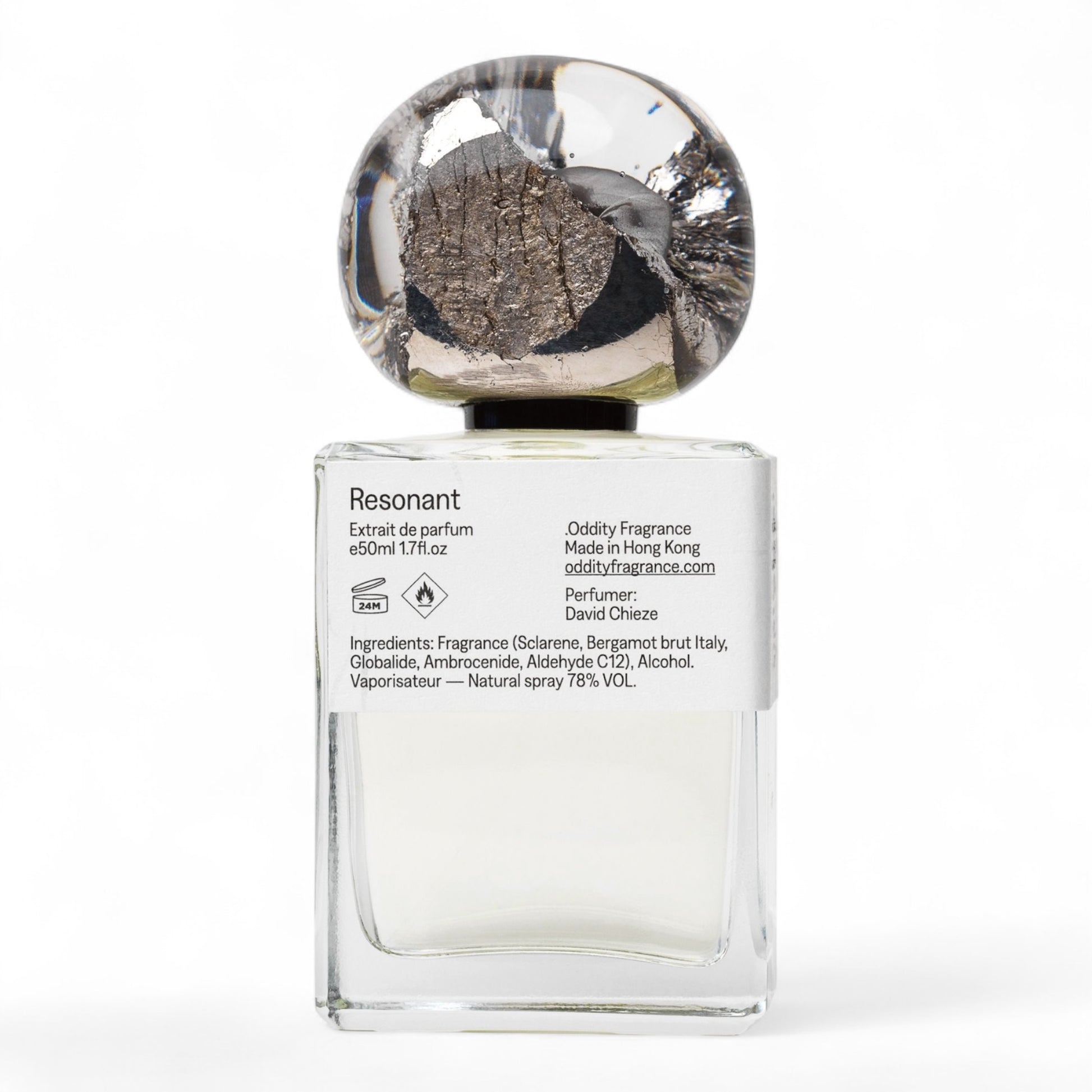 Oddity Resonant fragrance sample – retail bottle shown for decanting into 1ml–10ml samples.