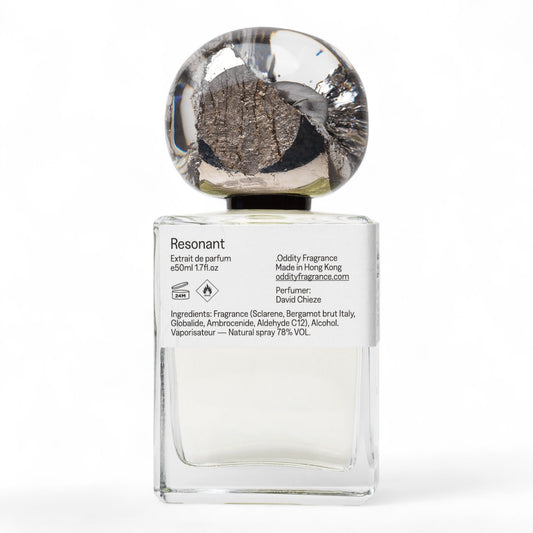 Oddity Resonant fragrance sample – retail bottle shown for decanting into 1ml–10ml samples.