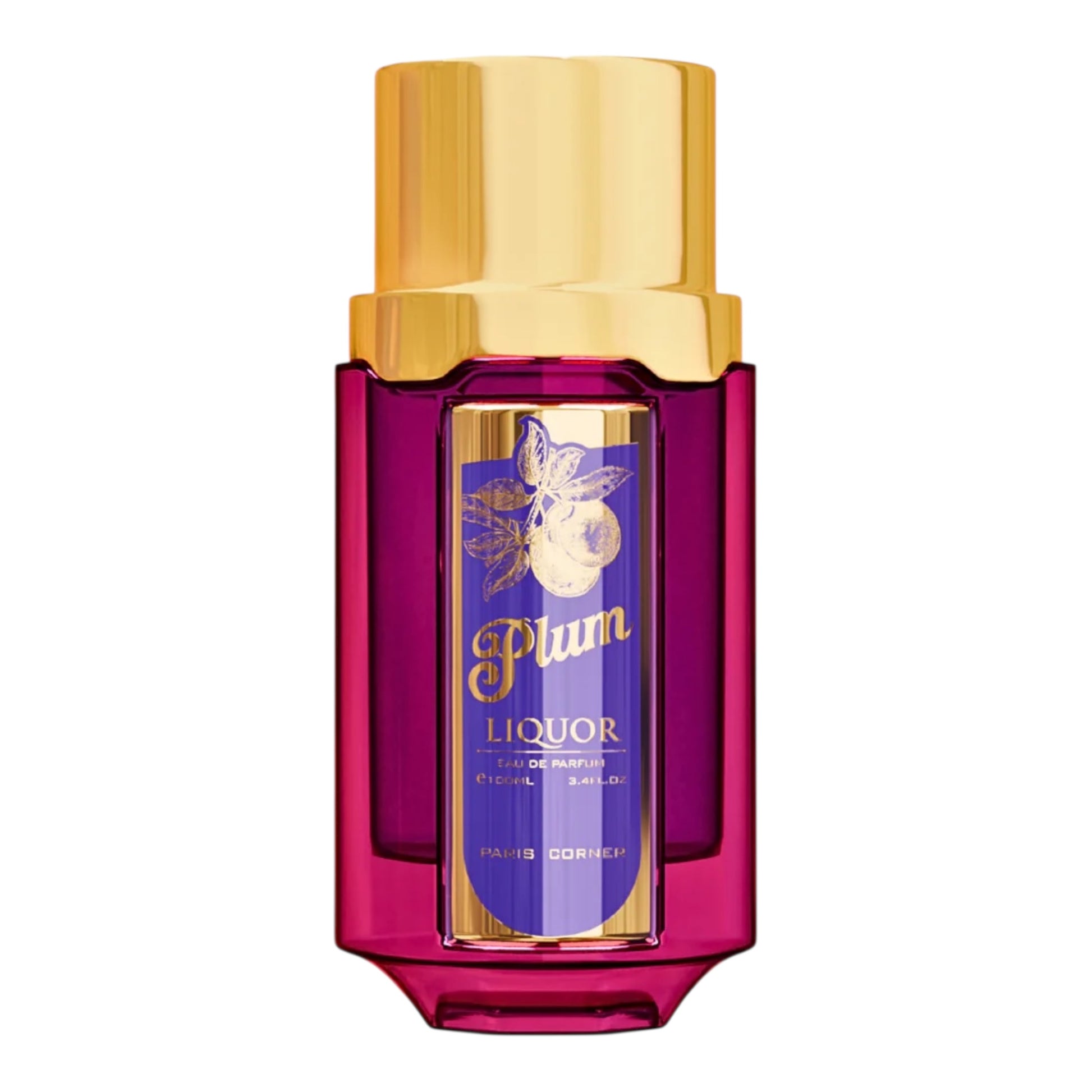 Paris Corner Plum Liquor perfume bottle on white background