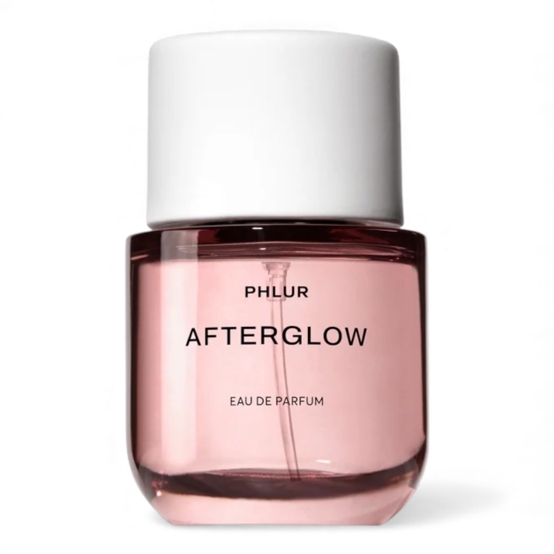 Phlur Afterglow fragrance sample showing apricot fruity notes and warm cashmere woods for decanting into 1ml to 10ml vials.