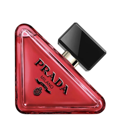 Prada Paradoxe Radical Essence fragrance sample – a creamy pistachio and floral gourmand scent with neroli and sandalwood. 90ml full-size bottle pictured