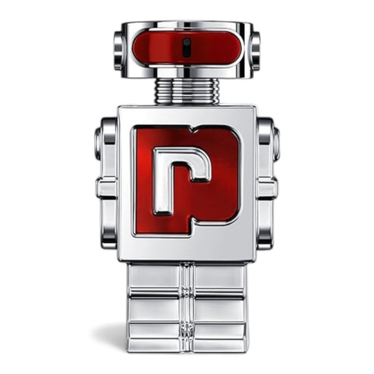 Rabanne Phantom In Red perfume sample with smoky lavender and warm amber woods, full bottle shown for decanting into 1ml to 10ml glass atomisers.