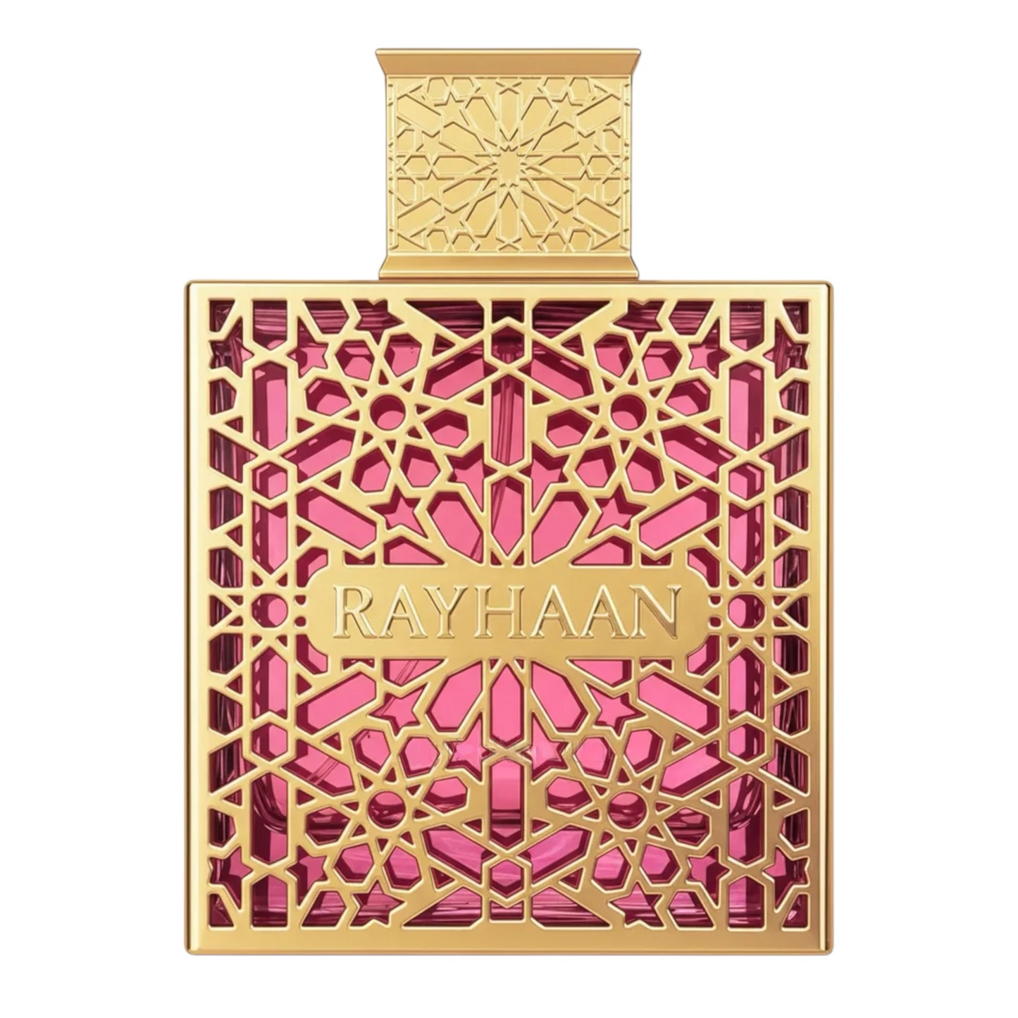 Rayhaan Kiss perfume bottle on white background