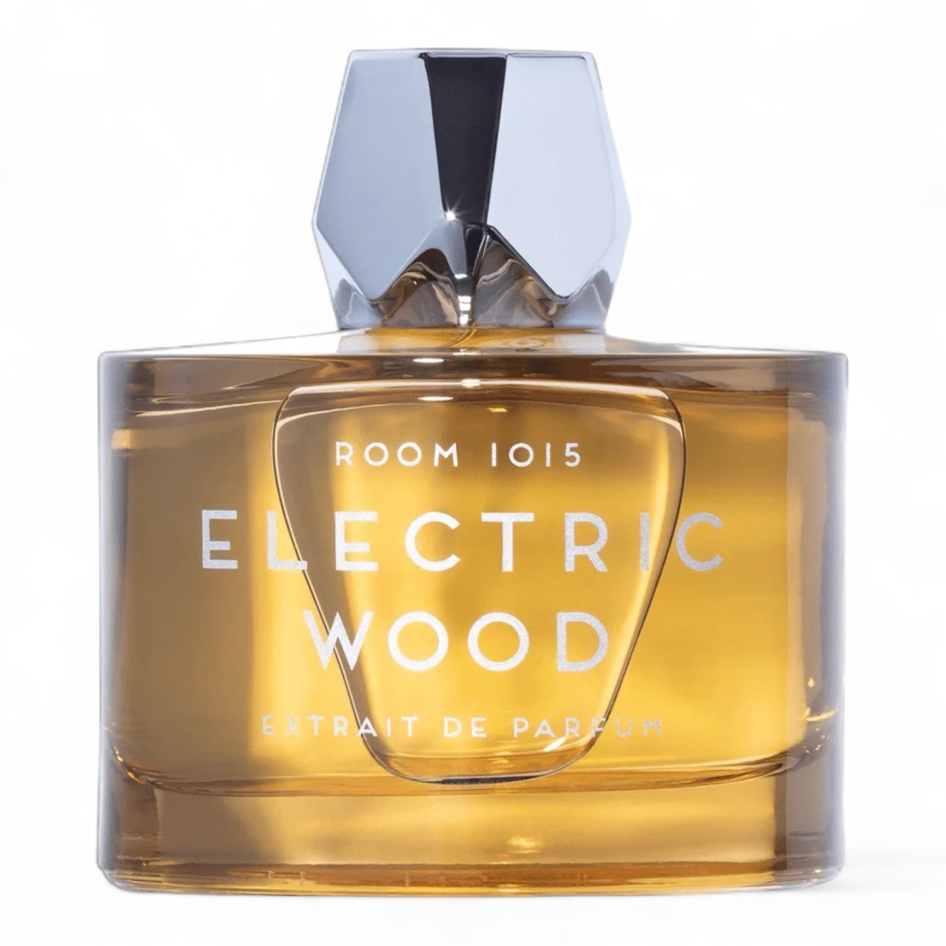 Room 1015 Electric Wood Extrait fragrance sample – retail bottle shown for decanting into 1ml–10ml samples.