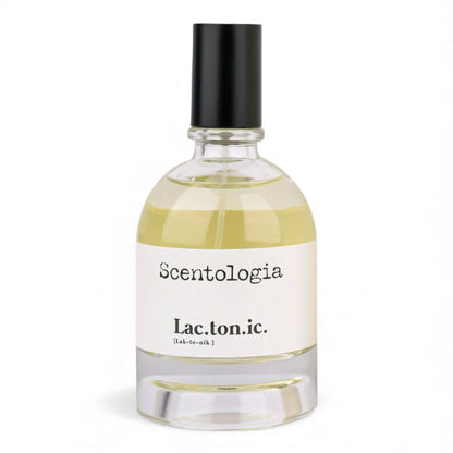 Scentologia Lactonic fragrance sample – retail bottle shown for decanting into 1ml–10ml samples.
