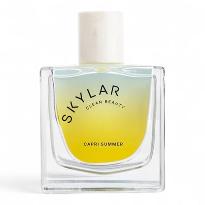 Skylar Capri Summer fragrance sample – retail bottle shown for decanting into 1ml–10ml samples.