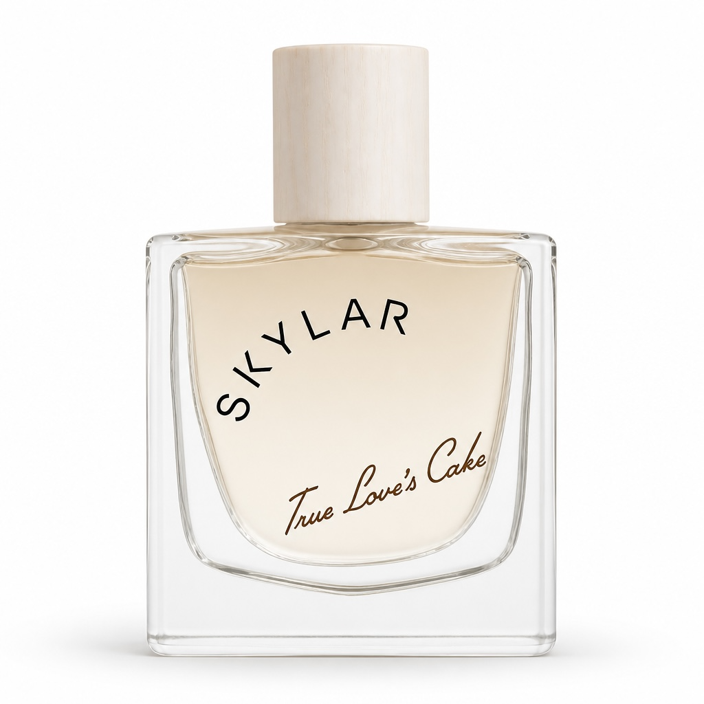 Skylar True Love's Cake perfume bottle on white background