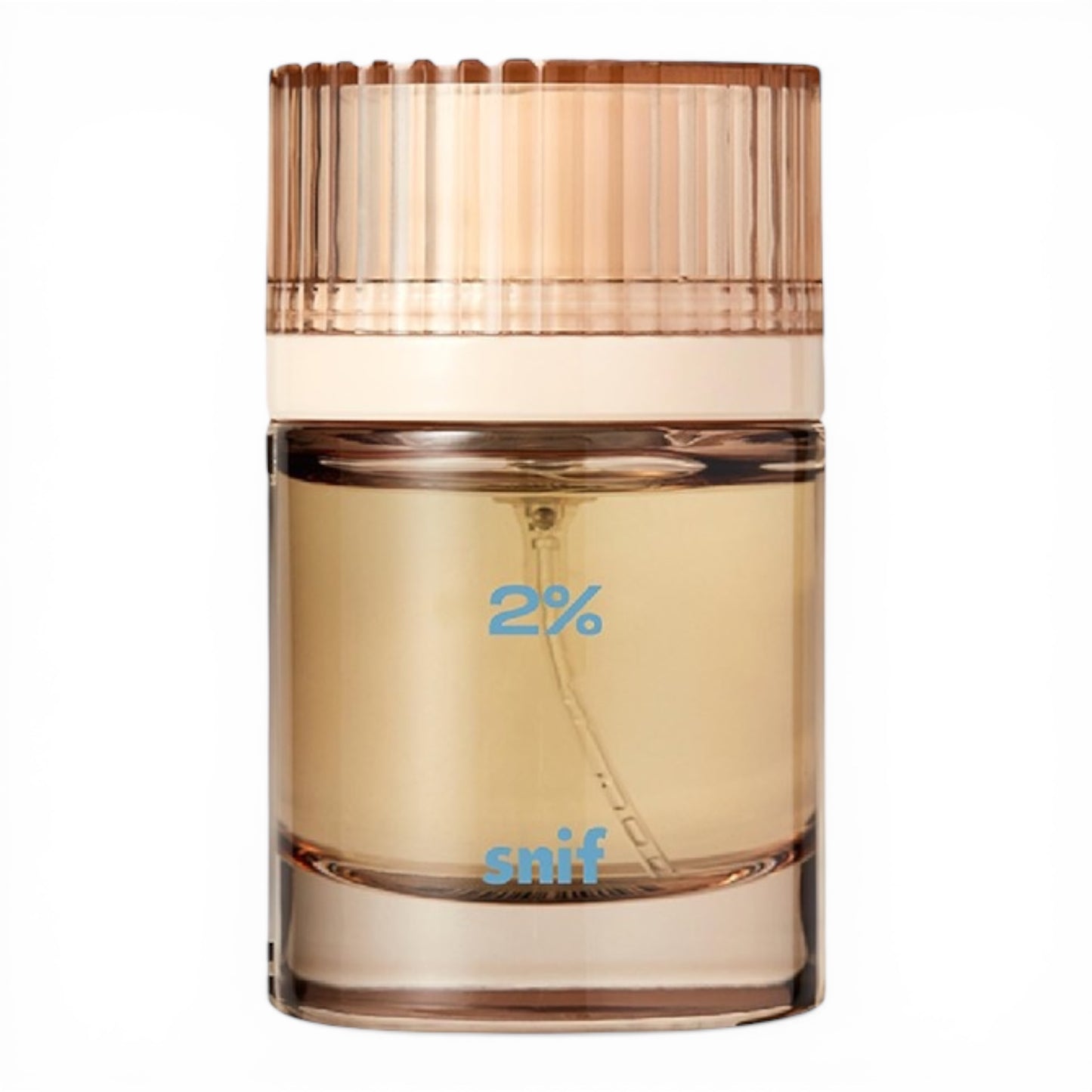 Snif 2% perfume bottle on white background