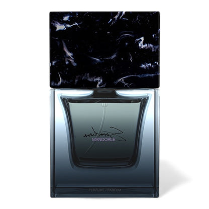 Sora Dora Mandorle fragrance sample, a gourmand leather scent with almond, tonka and smoky vanilla shown in retail bottle for decanting.