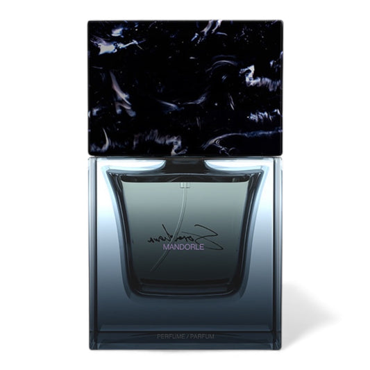 Sora Dora Mandorle fragrance sample, a gourmand leather scent with almond, tonka and smoky vanilla shown in retail bottle for decanting.