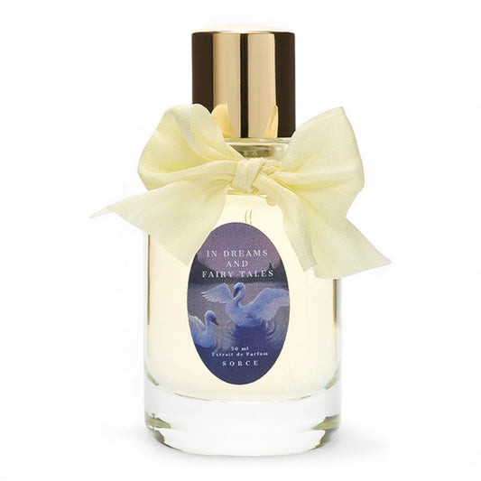 Sorce In Dreams and Fairy Tales Blueberry fragrance sample – soft gourmand scent with blueberry, chamomile and vanilla shown in retail bottle for decanting.