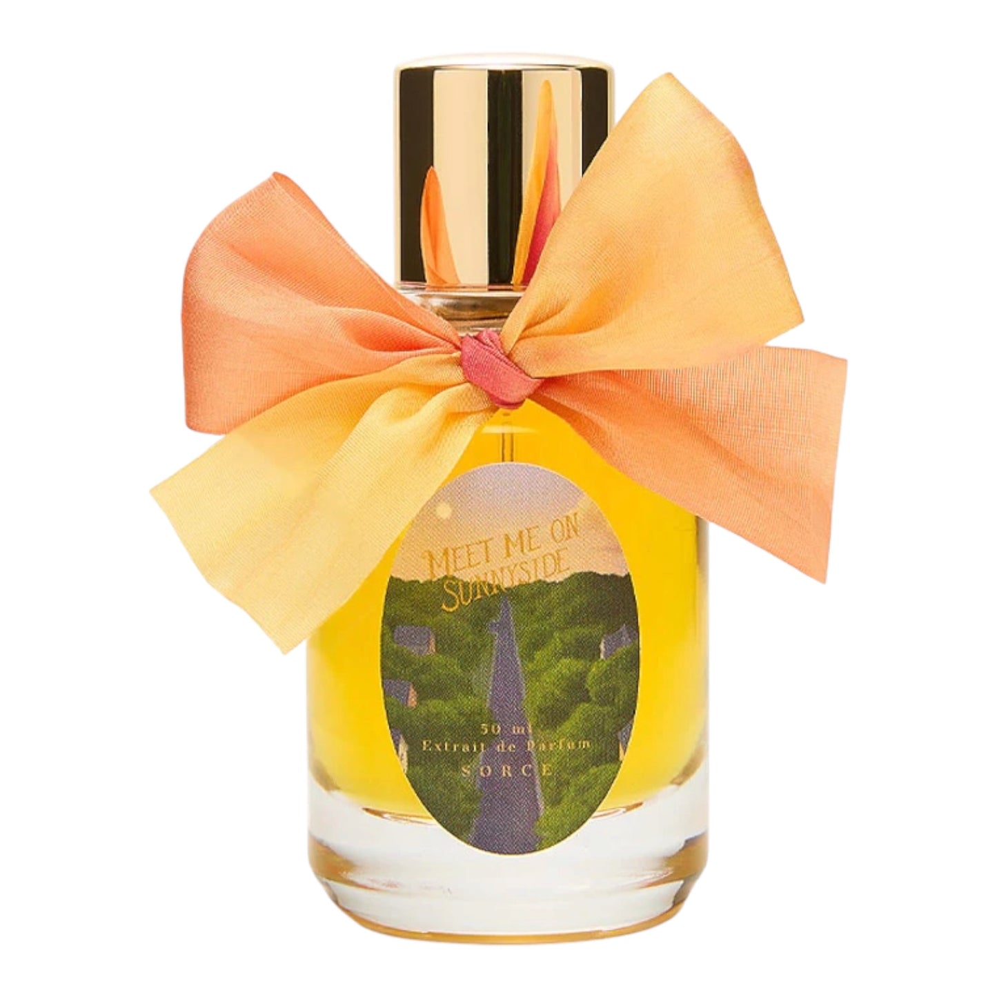 Sorce Meet Me on the Sunnyside perfume bottle on white background