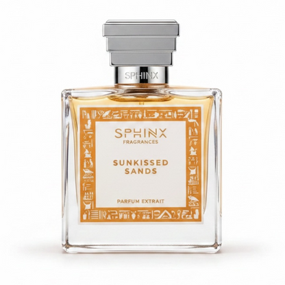 Sphinx Sunkissed Sands perfume bottle on white background