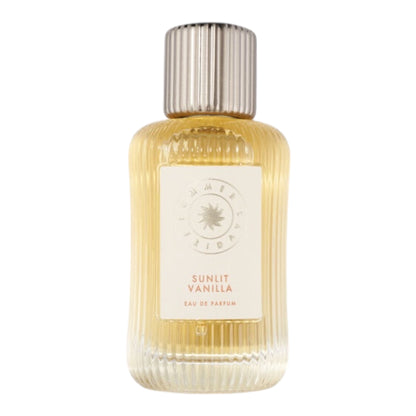 Summer Fridays Sunlit Vanilla perfume bottle on white background
