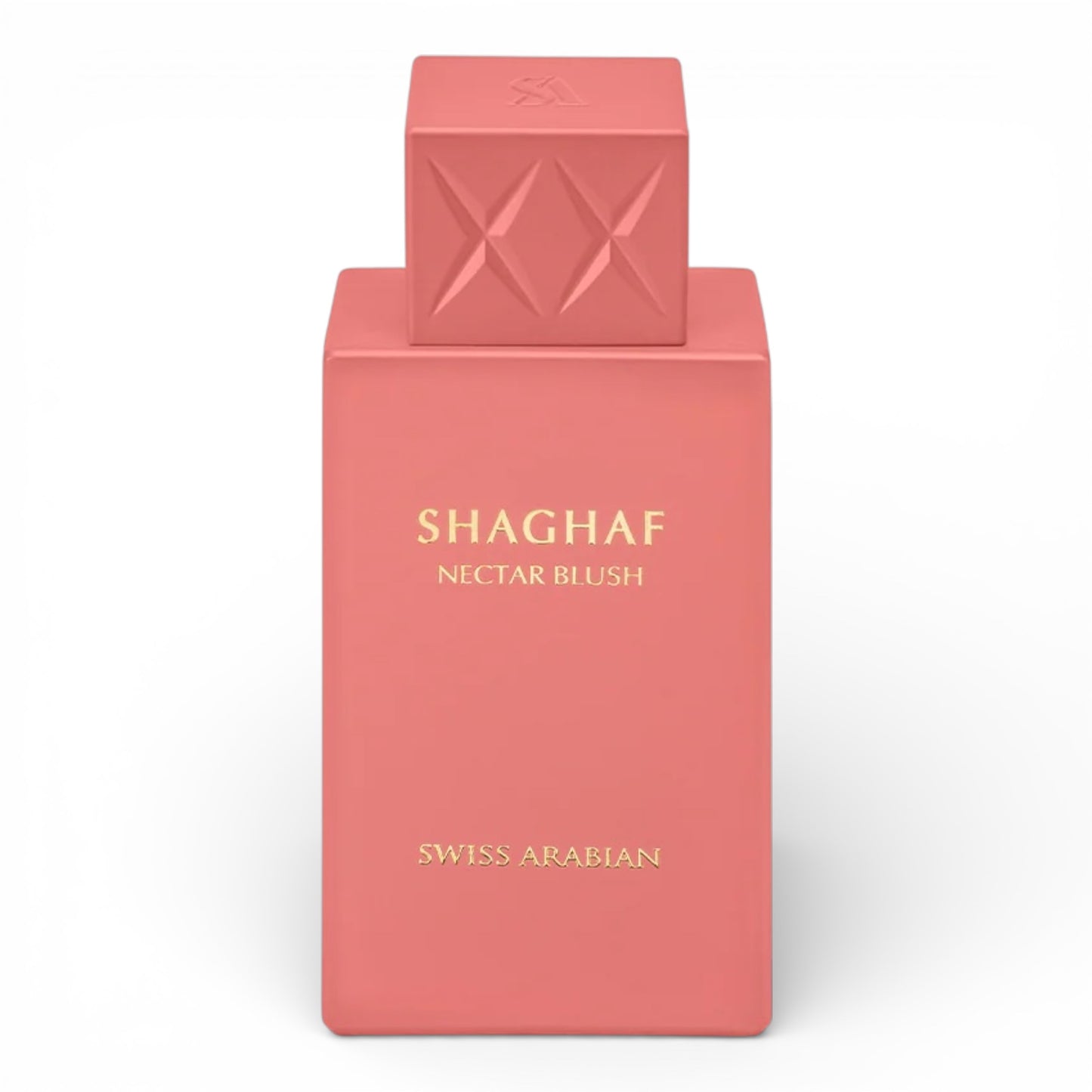 Swiss Arabian Shaghaf Nectar Blush perfume bottle on white background